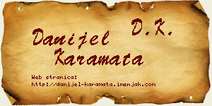 Danijel Karamata vizit kartica